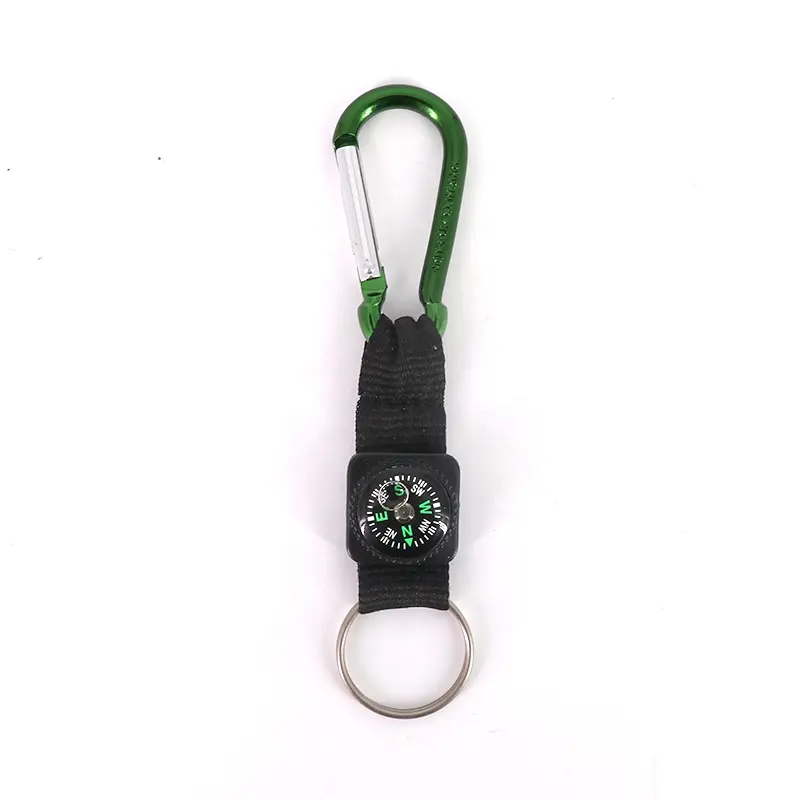 Ngoài Trời Thể Thao Đi Bộ Đường Dài Cắm Trại Du Lịch Mini La Bàn Với Keychain Carabiner Chất Lỏng Chứa Đầy Nút La Bàn Keyring La Bàn