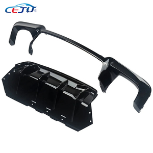 Brillant Noir ABS Carbone Look M5 Style Voiture Pare-chocs Arrière Lèvre Diffuseur pour <span class=keywords><strong>BMW</strong></span> Série 5 F10 F11 520i 535i 550i <span class=keywords><strong>550d</strong></span> M Sport 2011-2015 - Product Image 3