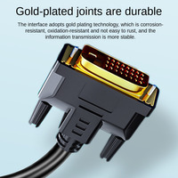 Cable DVI-D Macho a Macho de 1.5 Metros, Chapado en Oro, 24+1, Compatible con Doble Enlace, Alta Resolución 1080P, para PC, HDTV y Monitor
