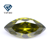 5A grade 1.5*3-8*16mm péridot/D-péridot marquise cut cubique zircone lâche pierres précieuses synthétiques taillées à la machine marquise forme CZ pierre