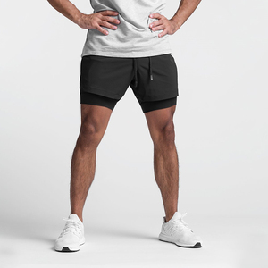 男士短裤 2 合 1 速干运动跑步紧身健身短裤街头服饰健美慢跑压缩短裤 <span class=keywords><strong>M</strong></span>-XXXL - Product Image 4