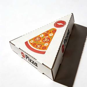 Scatola per <span class=keywords><strong>Pizza</strong></span> Portatile Personalizzata di Alta Qualità in Cartone Kraft, con Divisorio Triangolare per Singola Fetta, Stampa con Laminazione Opaca - Product Image 3