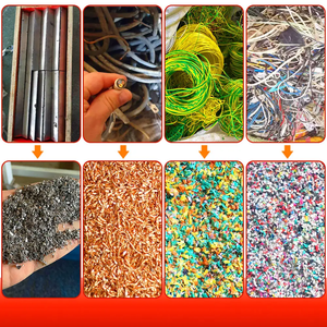 저렴한 배송비 구리 과립 기계 미니 구리 케이블 과립 기계 케이블 재활용기 시간당 80kg - Product Image 3