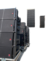 Speaker Line Array 3-way Duel 12 Inch 2000W Profesional dengan Kabinet Kayu dan Stand Truss