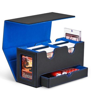 Boîte de rangement portable en cuir PU personnalisable et durable pour jeux de cartes TCG, <span class=keywords><strong>Carrom</strong></span> et jeux de table - Écologique et amusant pour toute la famille - Product Image 2
