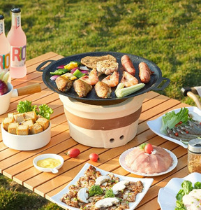 กระทะย่างบาร์บีคิวหินไมแฟน กระทะไม่ติดกระทะสำหรับใช้ในครัวเรือน เทปปันยากิ กระทะบาร์บีคิวเกาหลี เตาแก๊สแบบพกพา กระทะย่างกลางแจ้ง - Product Image 3