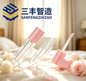 Last Rose PLastic Big Brush Applicator Wand <b>Lip</b> <b>Gloss</b> Packaging Empty Lipgloss Tubes 6ML Pink container - Product Image 5