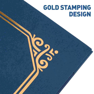 Tùy chỉnh <span class=keywords><strong>A4</strong></span> Kích thước lá vàng Logo tông giấy chứng nhận chủ màu xanh giải thưởng giấy bằng tốt nghiệp bìa thư mục - Product Image 5