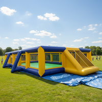 Château gonflable géant d'été pour sports d'extérieur, terrain de football aquatique de qualité, service personnalisé, piscine, savon gonflable