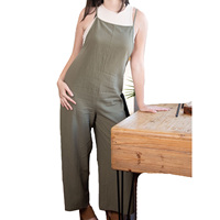 Nouveau Style col carré femmes salopette USA taille tissu doux impression personnalisée combinaisons d'été