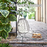 Fauteuil suspendu en forme d'œuf en métal moderne pour une utilisation en intérieur/extérieur dans le salon, le bureau à domicile, le parc, les meubles