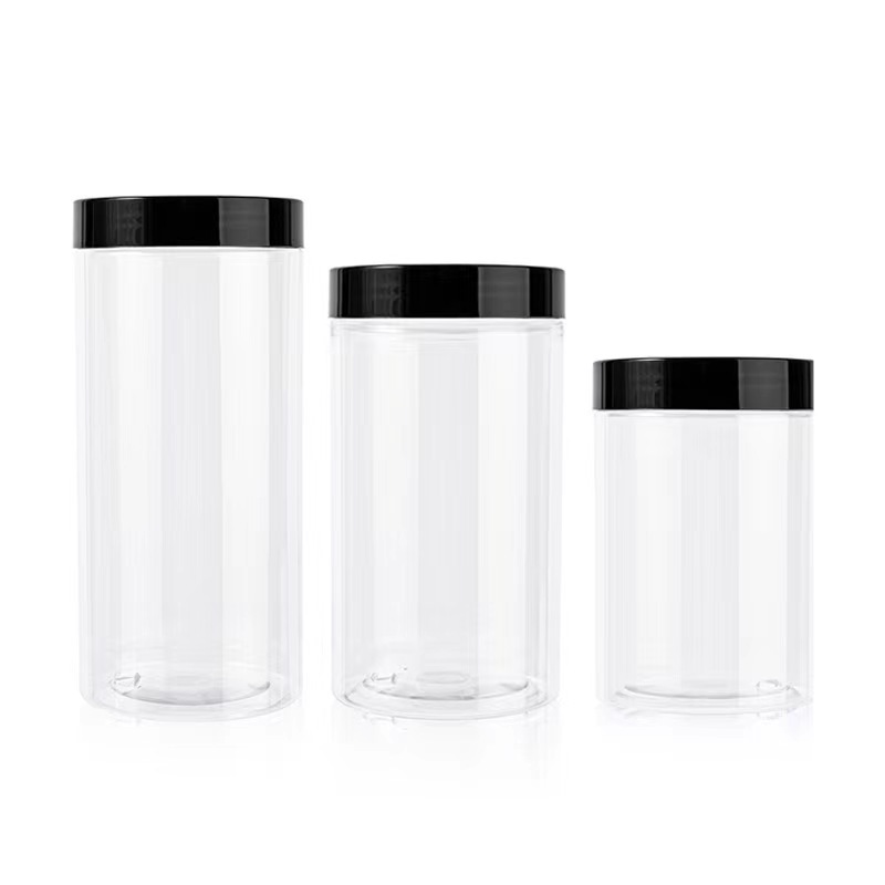 4OZ 120ml Plastic PET Empty Round Clear Cosmetic Slime Jars for Lotion/Cream