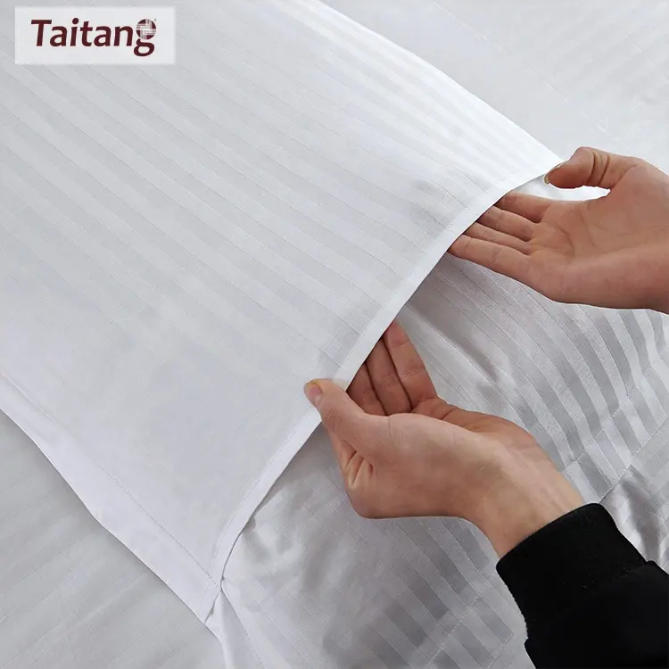 Taitang Soft Premium Hotel Beddings Bed Sheet 100% Cotton Bedspread Coverlet Pillow Case Hotel Bed Sheet Cotton