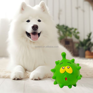 Squeaky Dog Brinquedos Soft Bouncy Durável Látex De Borracha Cão Bolas Interativo Chew Sound Pequeno Médio Cães Gatos Natural Fetch Jogando - Product Image 6