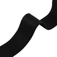 Bande élastique tricotée en polyester blanc extensible au crochet de qualité pré-rétrécie à haute élasticité pour vêtements