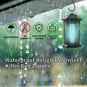 Repelente de plagas antimoscas impermeable para exteriores, lámpara para mosquitos de 4200V, accesorio eléctrico LED UVA para matar moscas, Material ABS sólido - Product Image 4