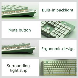 Clavier sans fil silencieux à sensation mécanique LANGTU L1 pour ordinateurs de bureau, jeux, usage professionnel, avec rétroéclairage, version filaire - Product Image 3