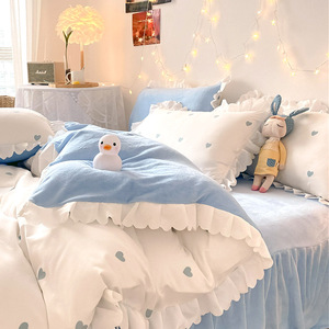 Bộ Chăn Ga Gối Phong Cách Victoria Vải Sợi Nhỏ Chải 100 Bộ Chăn Ga Trải Giường Mềm Mại Thoải Mái Cho Cuộc Sống Có In <span class=keywords><strong>3d</strong></span> - Product Image 1