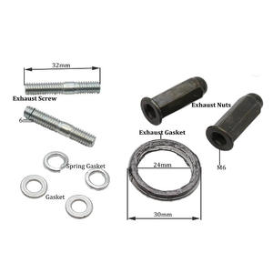 Accessoires pour motos, kit de vis pour tuyau d'échappement du moteur 50-150cc, écrous et rondelles antirouille pour tuyau d'échappement, adapté pour GY6 - Product Image 2