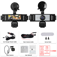 Caméra embarquée Podofo 5 objectifs 3,16'' 1080P DVR Enregistrement en boucle Détection de mouvement WIFI&APP Vision nocturne 360° °   Fournisseur ODM de Enregistreurs avec Capteur G