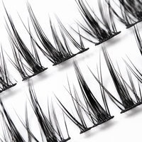 Extensions de cils en grappe pré-mappées A-RIX DIY, effet naturel, légers, réutilisables, cils effilés et pointus