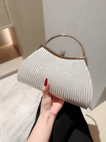 2024 nouveau style femmes luxe rides strass soirée sacs à main sac à main pochettes pour la fête de mariage