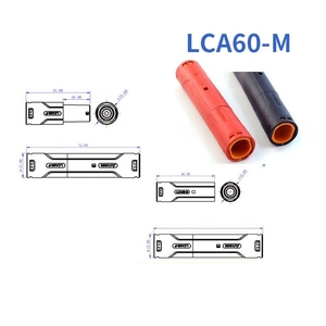 แอมัสส์ LCA60PB-M LCA60-F/M 80A ขั้วต่อกระแสสูง, ปลั๊กแบบจีบชนิดลวดทองแดงเคลือบเงินสำหรับแบตเตอรี่ RC ลิโป - Product Image 3