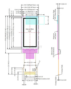 Nieuwe BOM 0.96 inch OLED displaymodule 64*128 LCD module OLED module scherm SH1107 - Product Image 6