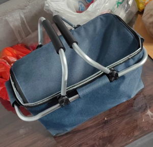 Foldable Portable Large-Capacity Insulated Fabric Picnic Camping <b>Basket</b> & Ice <b>Basket</b> for Fruit - Product Image 5
