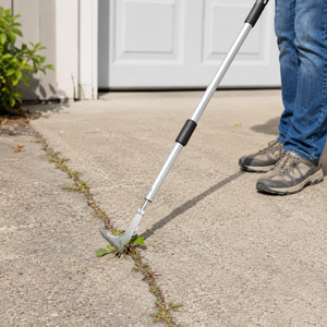 Heavy-Duty Manual Weed Puller Garden Weeding Remover <b>Tool</b> Sickle W/42" Tele Handle - Product Image 3
