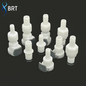 ข้อต่อพลาสติก BRT แบบเร็ว ชนิดตัวผู้ พร้อมวาล์ว รูขนาดใหญ่ วัสดุ POM อะซีตัล สำหรับสุญญากาศ 120psi -40F - Product Image 5