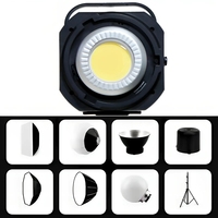 Lampe d'Éclairage LED 300W COB pour Studio Photo et Vidéo, 3200-5500K, Coque Métallique, Contrôle à Distance, Lumière Continue