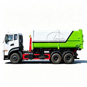Nouveau camion à ordures Dongfen 6x4 à chargement et déchargement par rouleaux, camion à benne hydraulique complète avec conteneur de déchets à accouplement pour l'assainissement urbain - Product Image 5