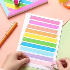 เทปวาชิสีเรืองแสง 15 มม.x10 ม้วน สำหรับตกแต่งสมุดบันทึก งานฝีมือ DIY - Product Image 4