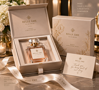 Set Kemasan Parfum Mewah Dengan Botol Kaca Kustom Produsen Kotak Hadiah Magnetik