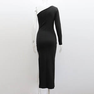 Vestidos elásticos de maternidad <span class=keywords><strong>para</strong></span> sesión de fotos Sexy negro un hombro vestidos de noche elegante manga larga mujeres <span class=keywords><strong>embarazadas</strong></span> traje de fotografía - Product Image 6