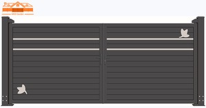 Usine solide de portes de villa de sécurité personnalisées jardin <span class=keywords><strong>en</strong></span> aluminium conception de porte battante de villa de découpe laser automatique - Product Image 5