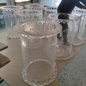Réservoir d'eau conique en acrylique transparent pour instrument expérimental avec bride de précision - Product Image 3