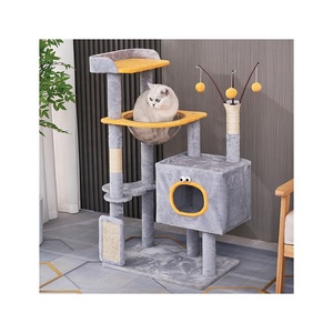 Colonne de cordes de sisal de flanelle en bois de vente chaude, multicouche pour plusieurs chats grand <span class=keywords><strong>arbre</strong></span> à gratter pour <span class=keywords><strong>chat</strong></span> - Product Image 1