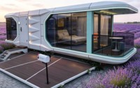 Maison conteneur extérieure moderne, économique, personnalisable et ventilée, maison mobile, maison capsule spatiale T9 pour séjour en location