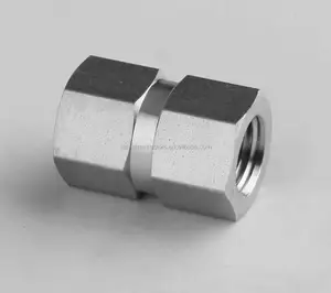 Instrument Pipe Fittings Hex Coupling 1/2 NPT Female Stainless steel 304 6000 PSI Hexagon Nipple