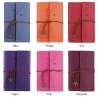 M Couverture en cuir imprimée personnalisée Carnet de notes Journal de voyage Carnet de poche avec bouton de verrouillage