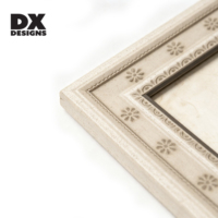 Cadre photo vintage crème DX Designs 4x6 5x7 8x10 pouces, cadre photo en MDF à fleurs en relief pour la décoration de la maison, du bureau ou de la table