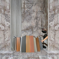 Panneau de plafond WPC 3D cannelé pour vente directe usine, grille décorative moderne pour villa, mur d'habillage artistique