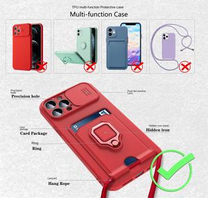 L'étui de protection tout compris trois en un convient à l'<span class=keywords><strong>iPhone</strong></span> 14/15/16 avec le curseur de la caméra magnétique et la sangle du téléphone - Product Image 4