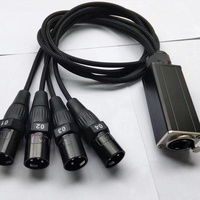 Câble Multipaire Audio Réseau Professionnel Sur Mesure Haute Qualité 3P 4 XLR Mâle/Femelle vers RJ45 pour Scène, 25m/50m Avec Boîtier de Scène