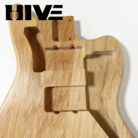 Cuerpo de guitarra eléctrica de madera maciza sin acabar JM, de aliso de alta calidad seleccionado por HIVE, para construcción personalizada con CNC DIY