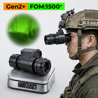 Lunettes de vision nocturne tactiques FOM1600 GEN2, portée 1 km, légères (300 g), monoculaires, montées sur casque, pour la chasse