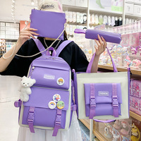 2024 MARKSMAN alta calidad 4 piezas Conjunto personalizado nuevo colorido gran capacidad multifuncional plegable mochila escolar