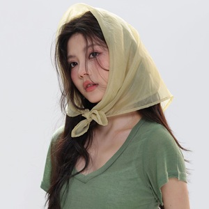 Women Square <strong>Satin</strong> Head Scarf Soft Polyester Silk Feel Hair Scarf for Head Wrap Bandana Silk Feel Hair Scarf 27 Inch OEM/ODM - Product Image 5
